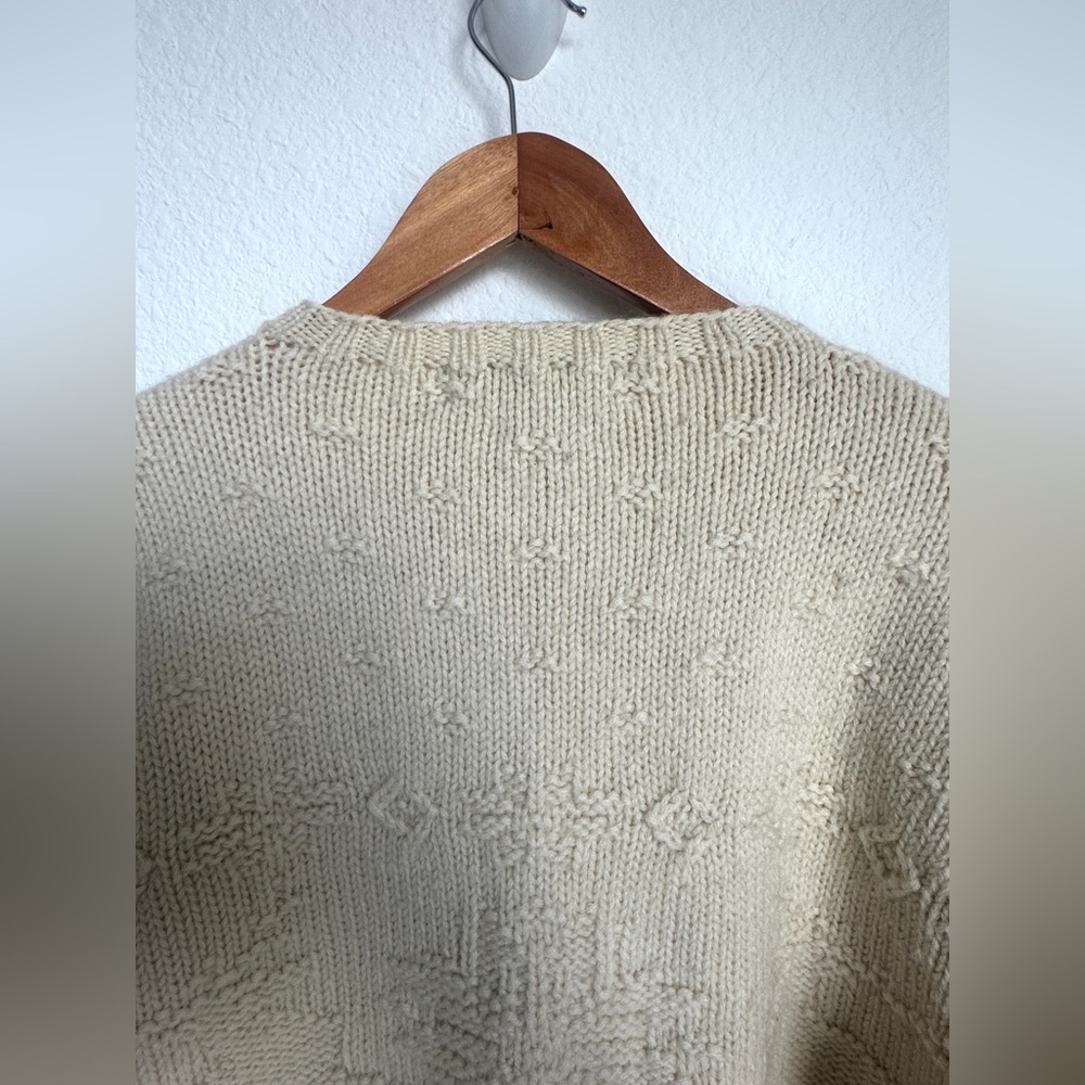 Vintage 90s Polo Ralph Lauren 100% wool hand‎ knit reindeer snowflake sweater - Picture 10 of 17